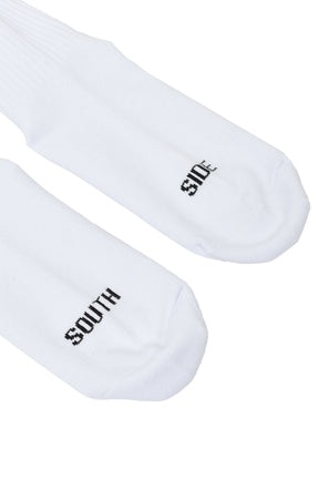 SOUTHSIDE CROSS SOCKS 2PACK / BLK&WHT