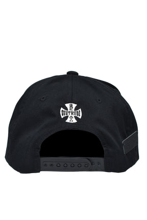 SOUTHSIDE CROSS 5 PANEL CAP / BLK