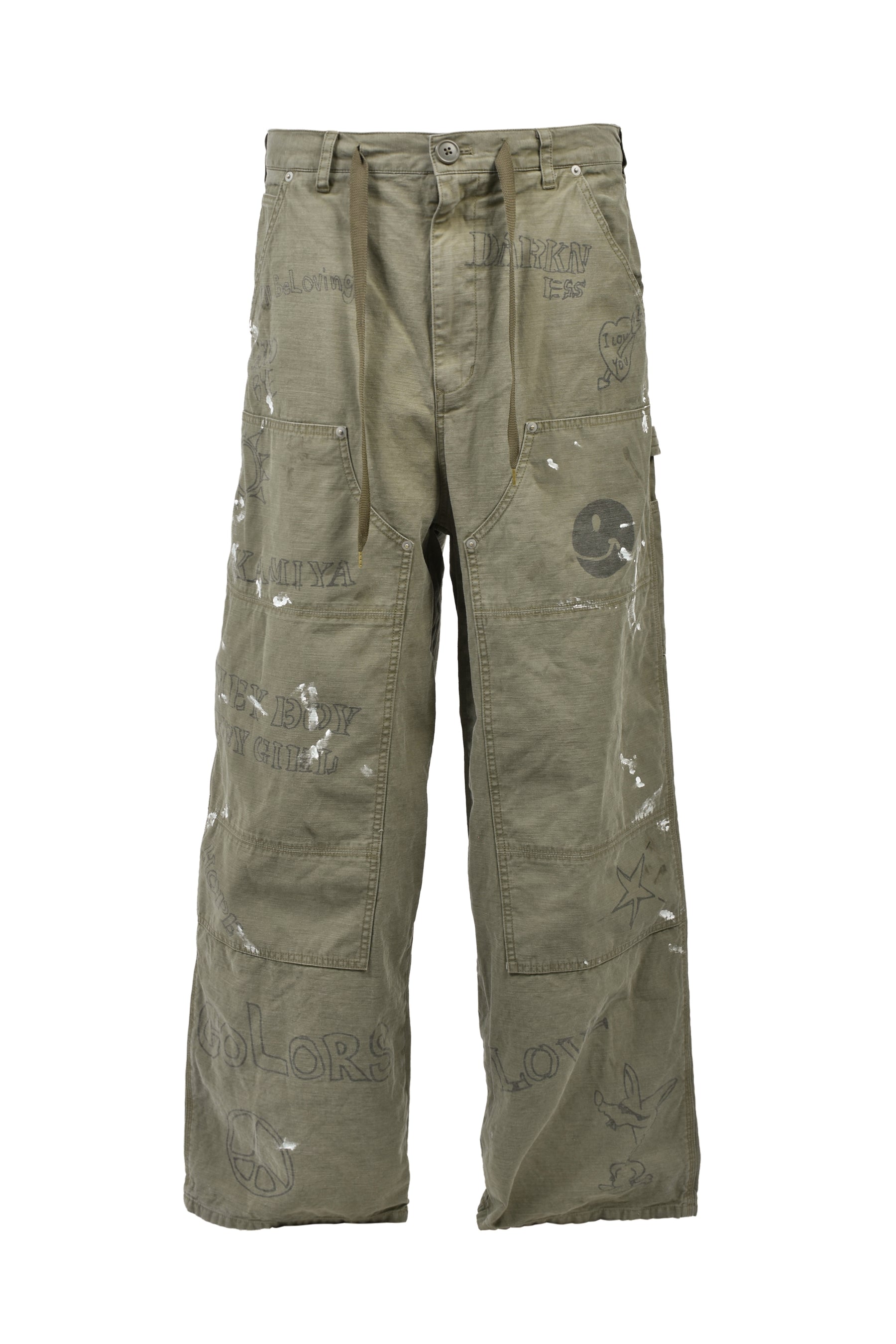KAMIYA カミヤ SS26 GRAFFITI PAINTER PANTS / KHA - NUBIAN ヌビアン