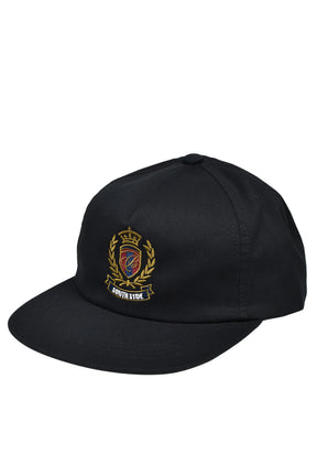 EMBLEM LOGO 5 PANEL CAP / BLK