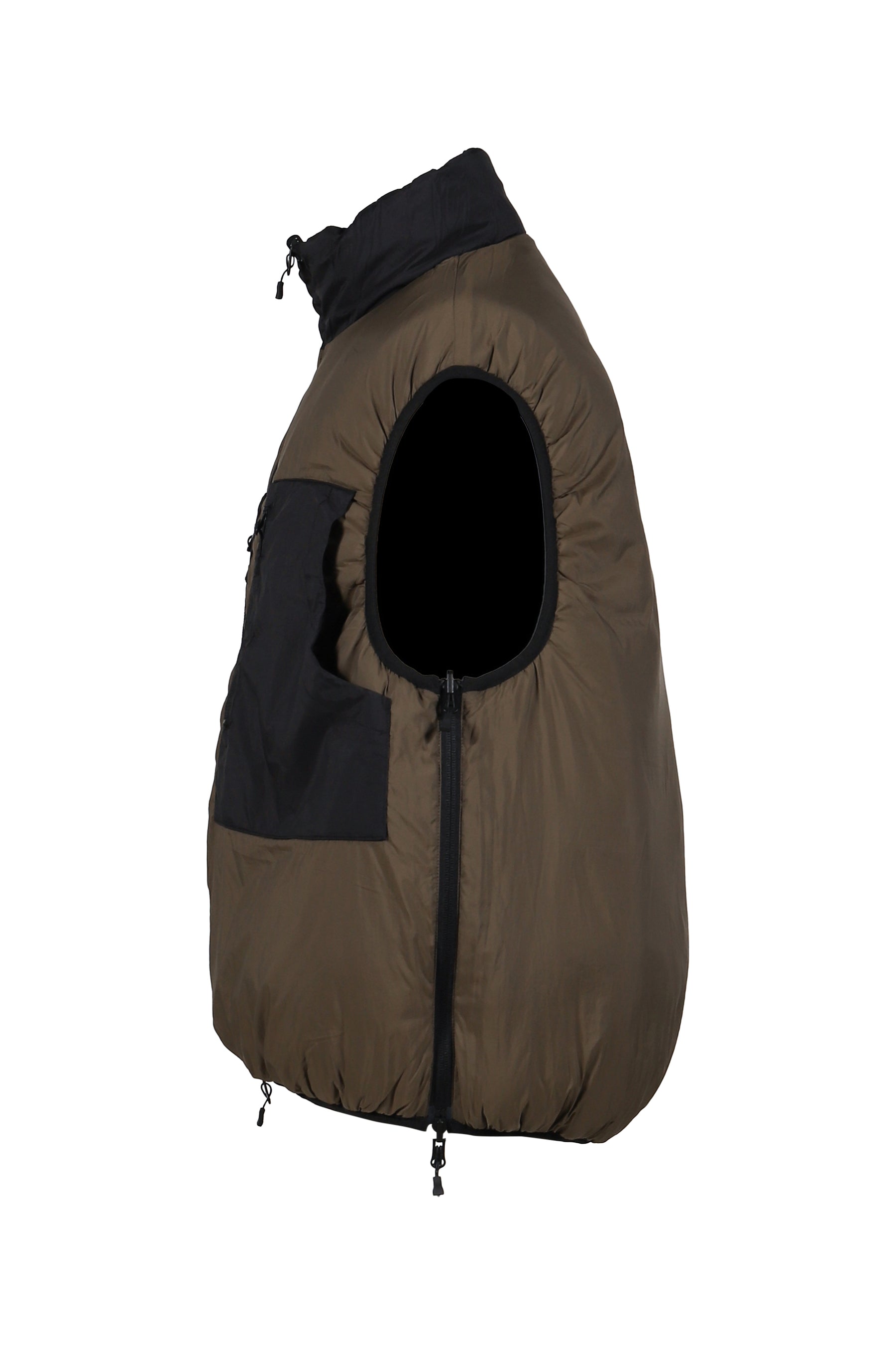 TECH REVERSIBLE CLIMBERS PUFF VEST / BLK BRW