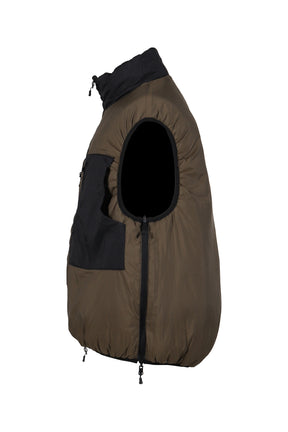 TECH REVERSIBLE CLIMBERS PUFF VEST / BLK BRW