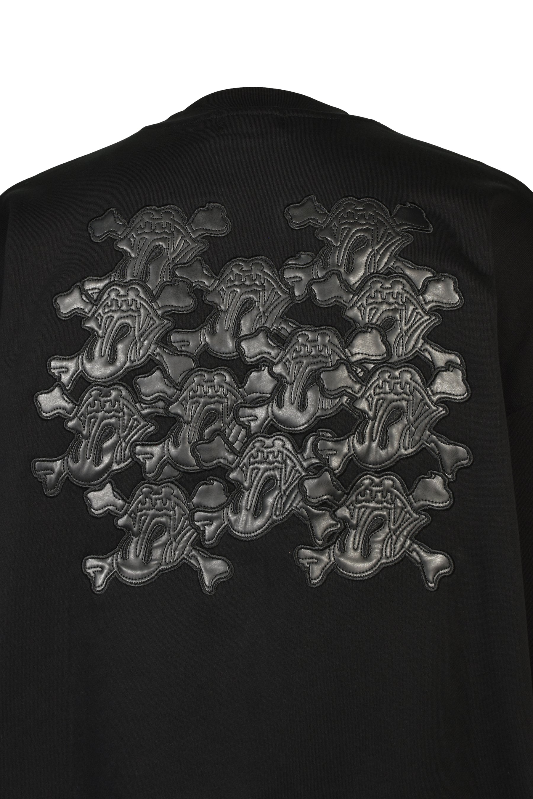 GRILL & TAN & BONE PATCH CREW SWEAT / BLK
