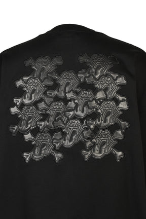GRILL & TAN & BONE PATCH CREW SWEAT / BLK