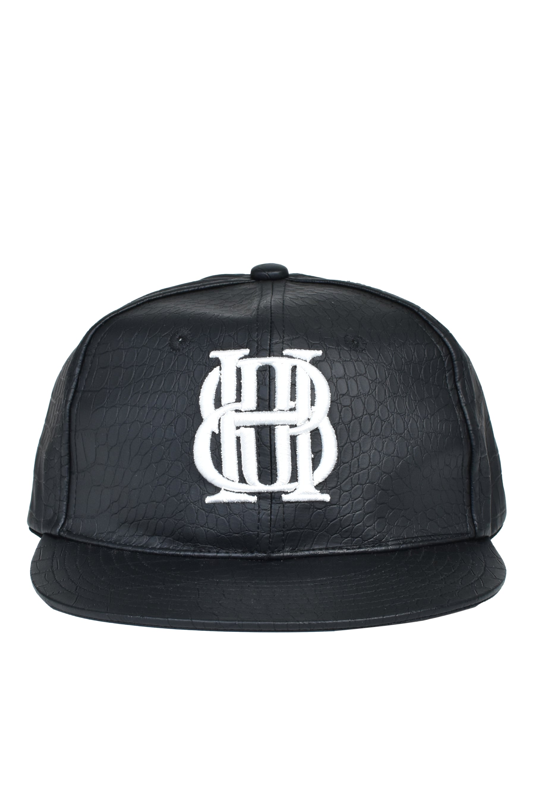 BH LOGO FAUX CROCODILE CAP / BLK