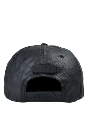 BH LOGO FAUX CROCODILE CAP / BLK