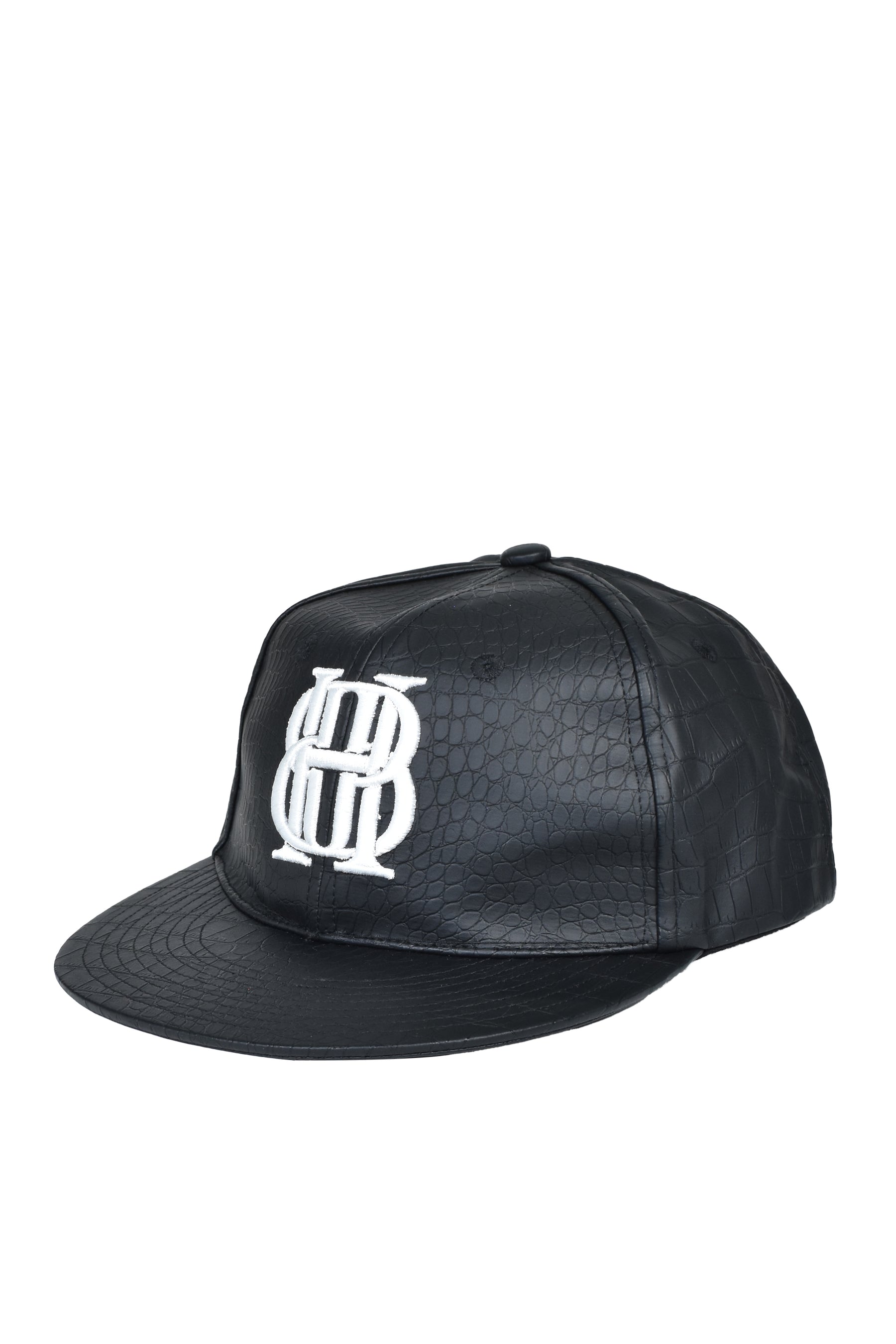 BH LOGO FAUX CROCODILE CAP / BLK