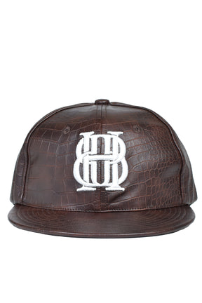 BH LOGO FAUX CROCODILE CAP / BRW