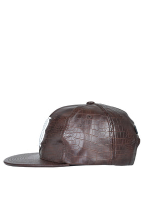 BH LOGO FAUX CROCODILE CAP / BRW