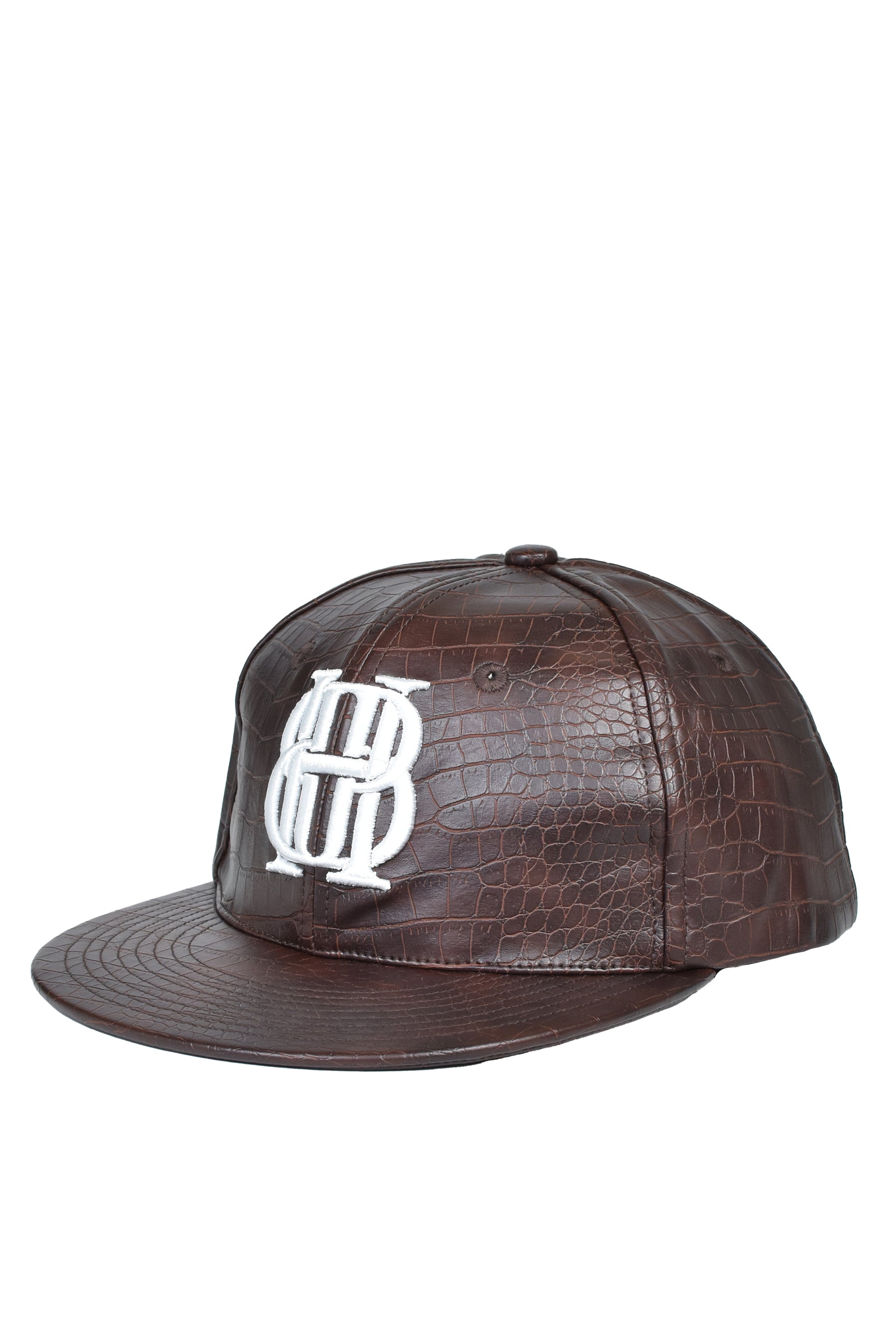 BH LOGO FAUX CROCODILE CAP / BRW