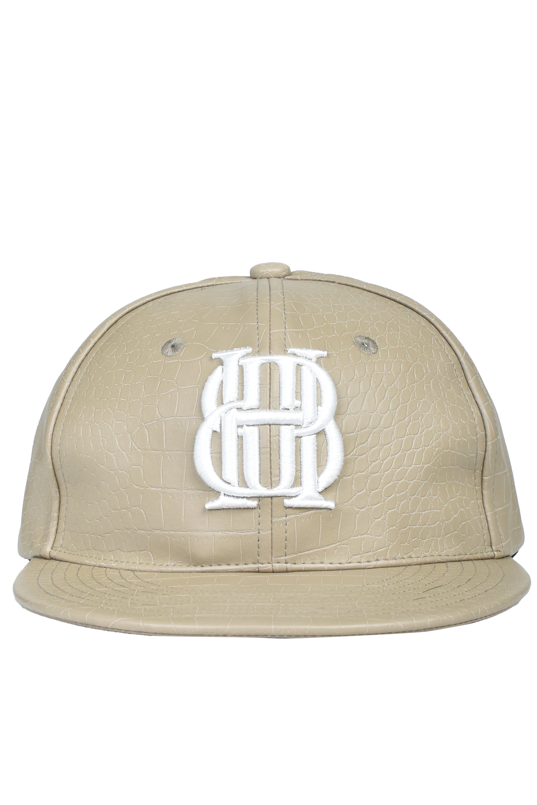 BH LOGO FAUX CROCODILE CAP / BEI