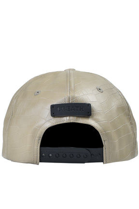 BH LOGO FAUX CROCODILE CAP / BEI