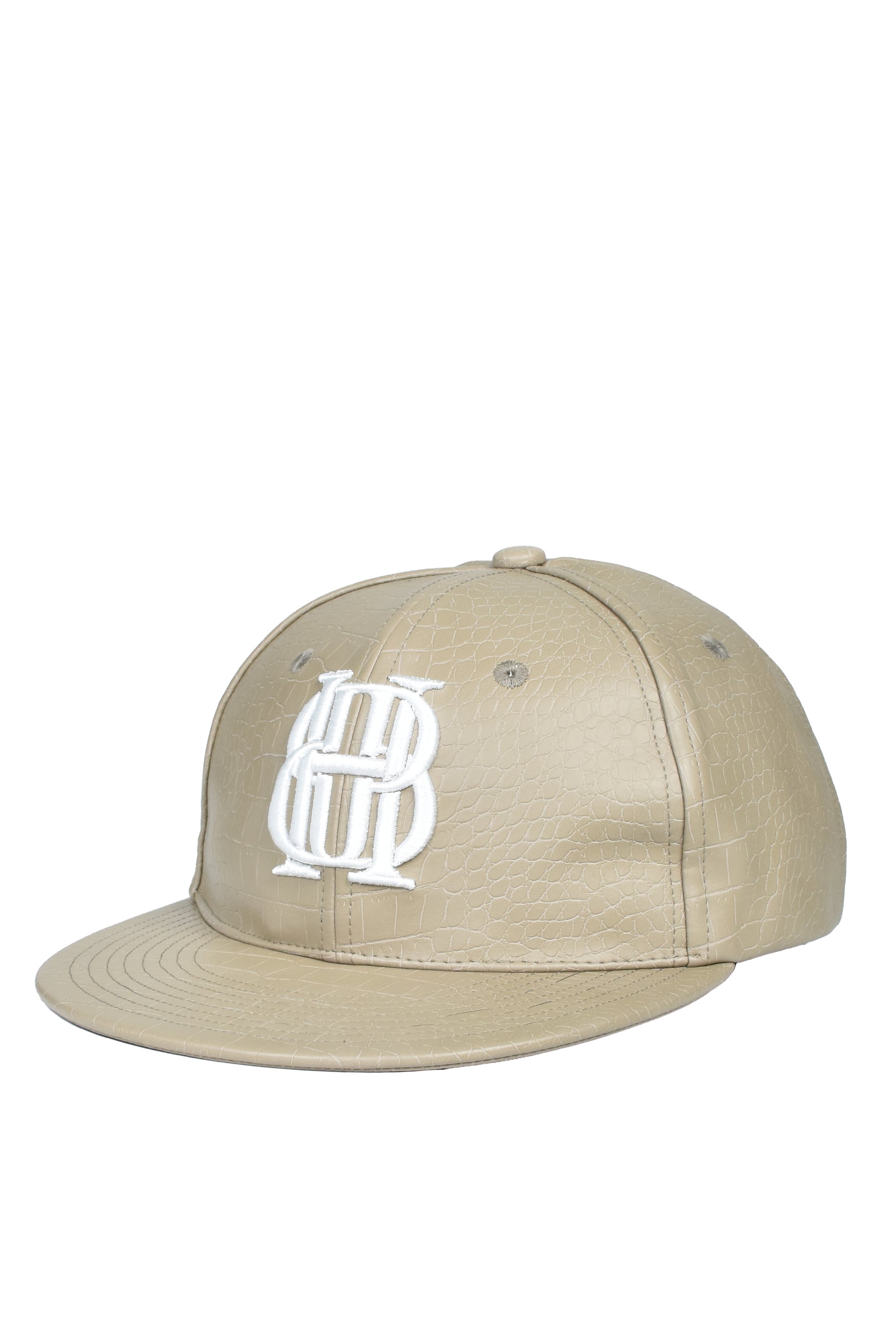 BH LOGO FAUX CROCODILE CAP / BEI