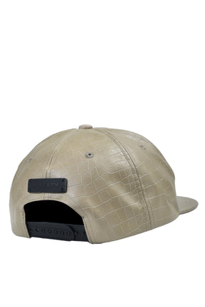 BH LOGO FAUX CROCODILE CAP / BEI