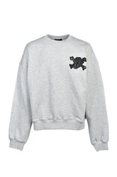 GRILL & TAN & BONE PATCH CREW SWEAT / GRY