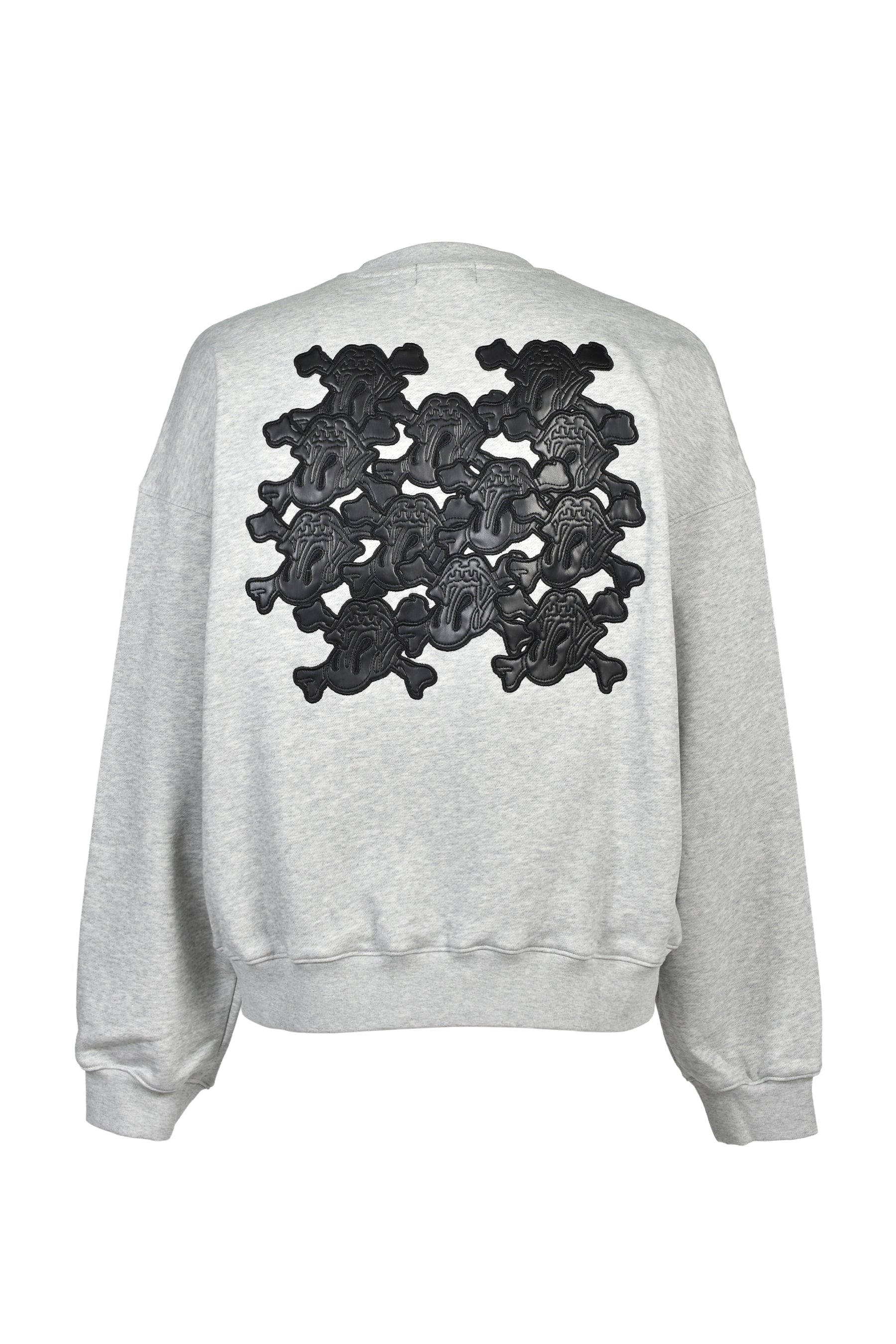 GRILL & TAN & BONE PATCH CREW SWEAT / GRY