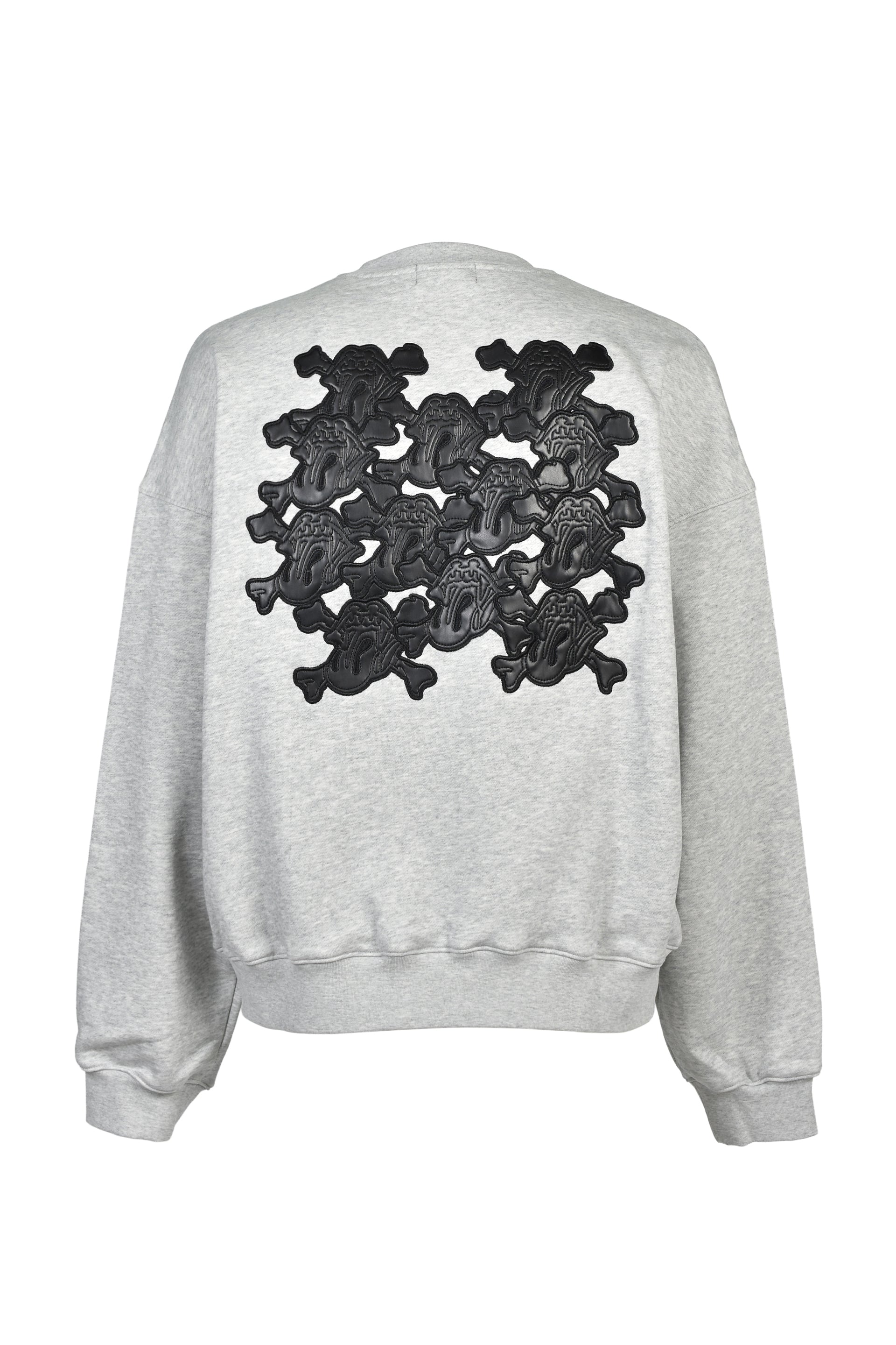 GRILL & TAN & BONE PATCH CREW SWEAT / GRY