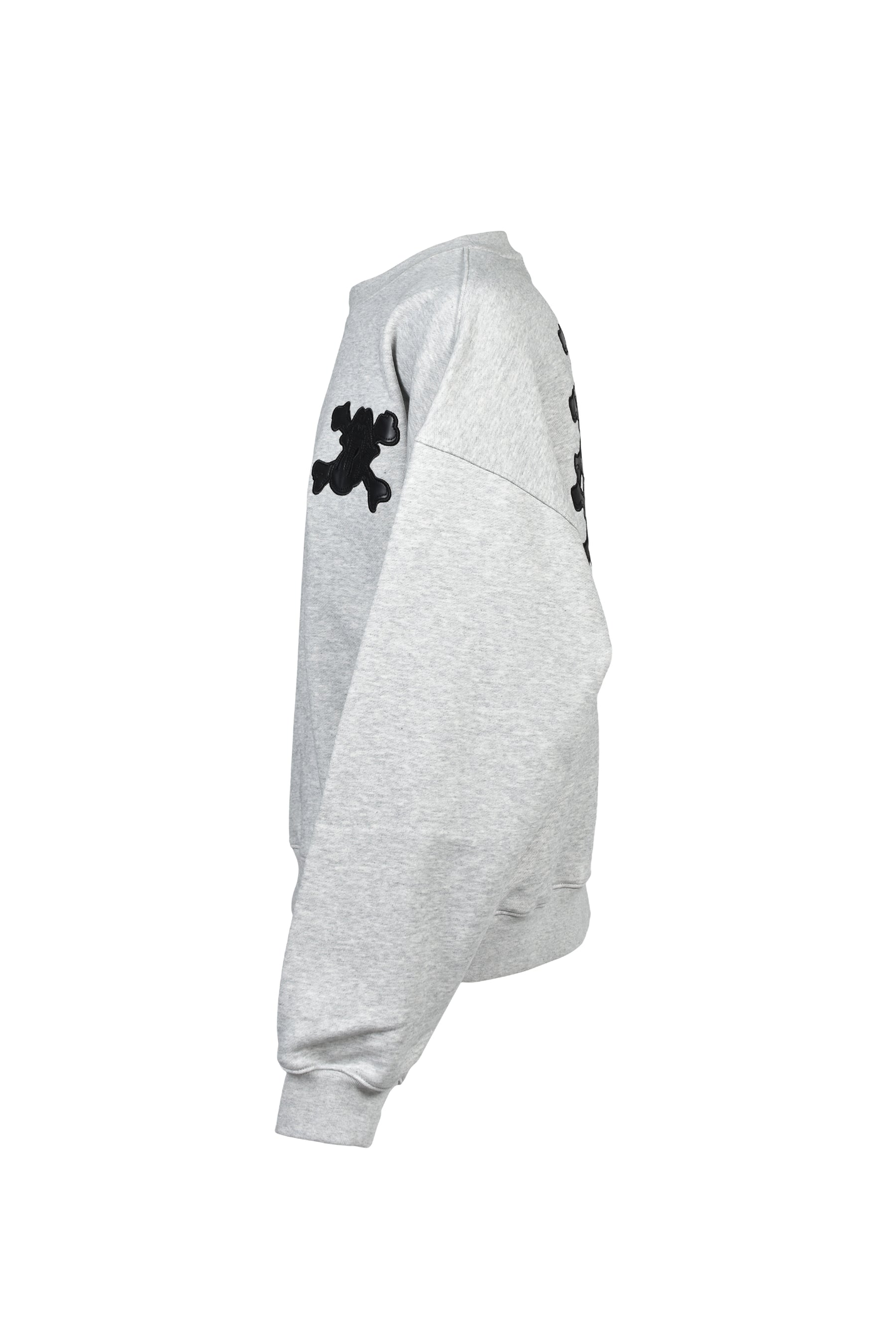 GRILL & TAN & BONE PATCH CREW SWEAT / GRY