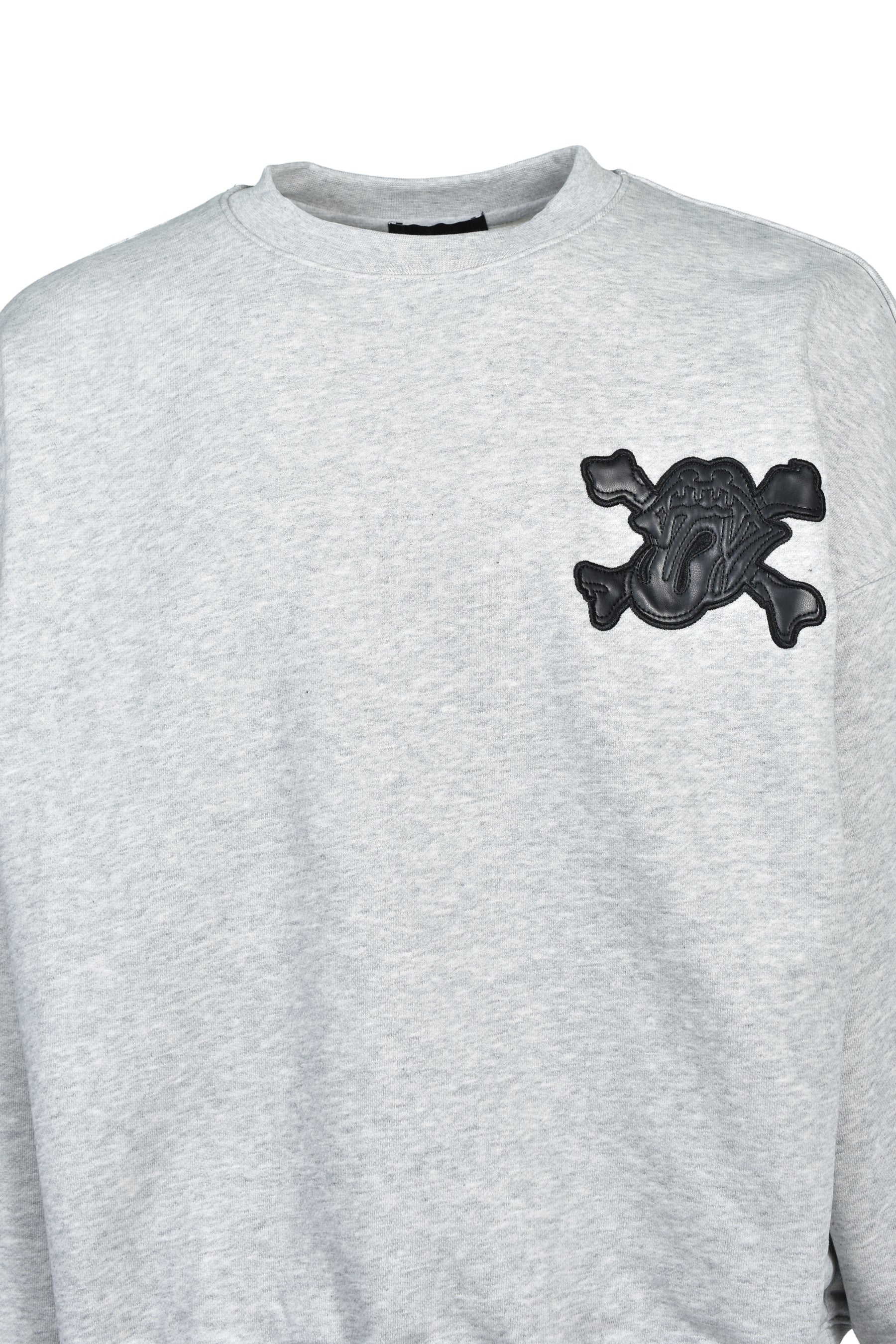 GRILL & TAN & BONE PATCH CREW SWEAT / GRY