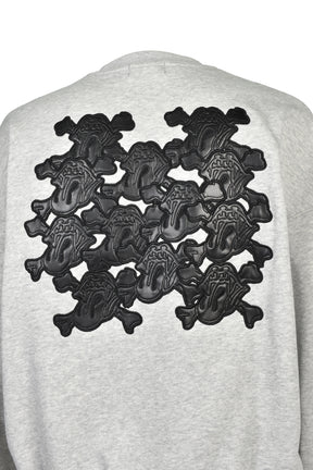 GRILL & TAN & BONE PATCH CREW SWEAT / GRY