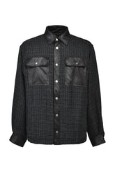 BREATH NEW RICH TWEED CHECK SHIRT / BLK