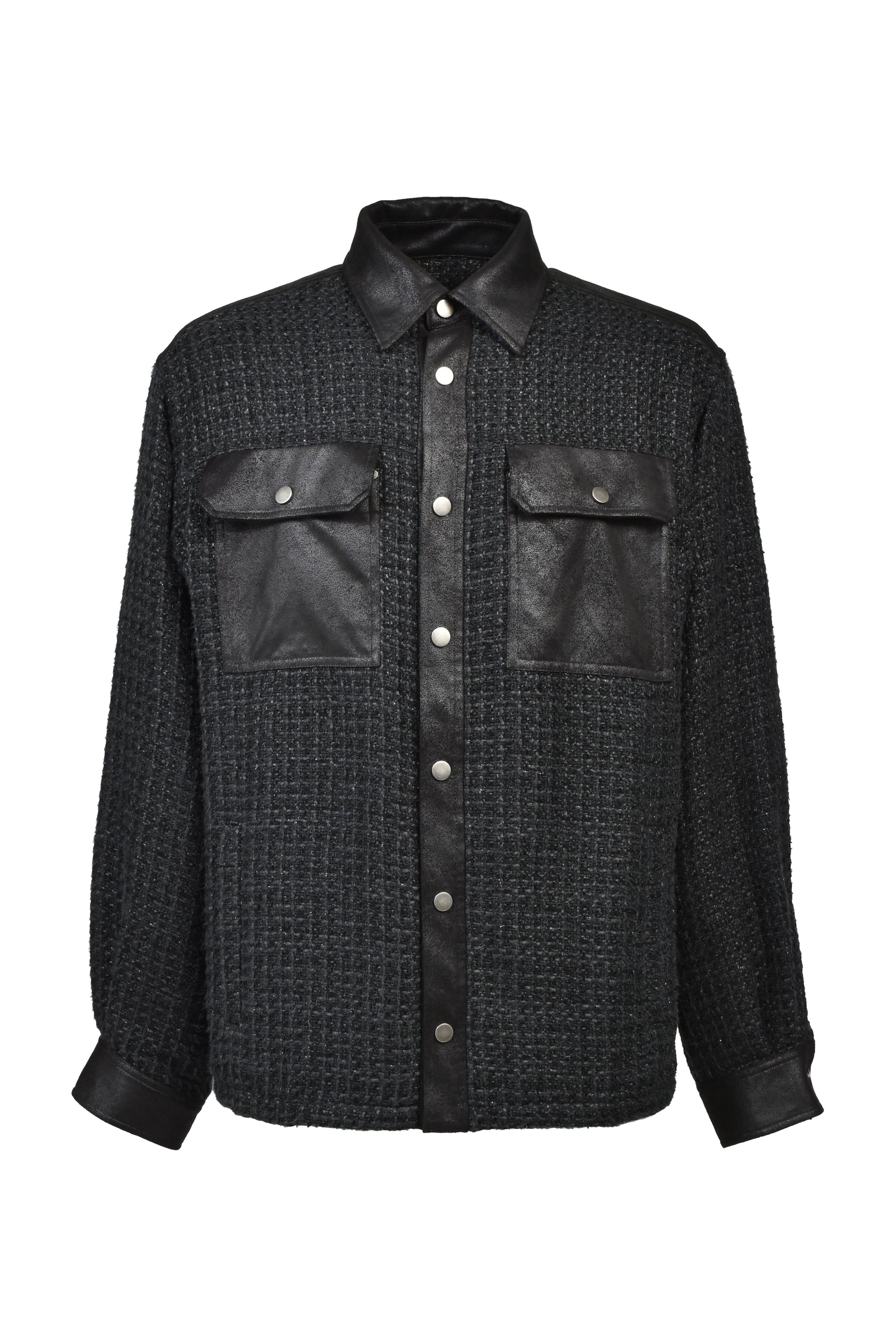 NEW RICH TWEED CHECK SHIRT / BLK