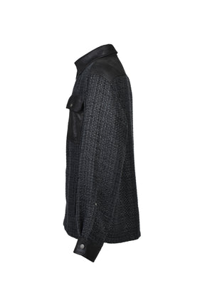 BREATH NEW RICH TWEED CHECK SHIRT / BLK