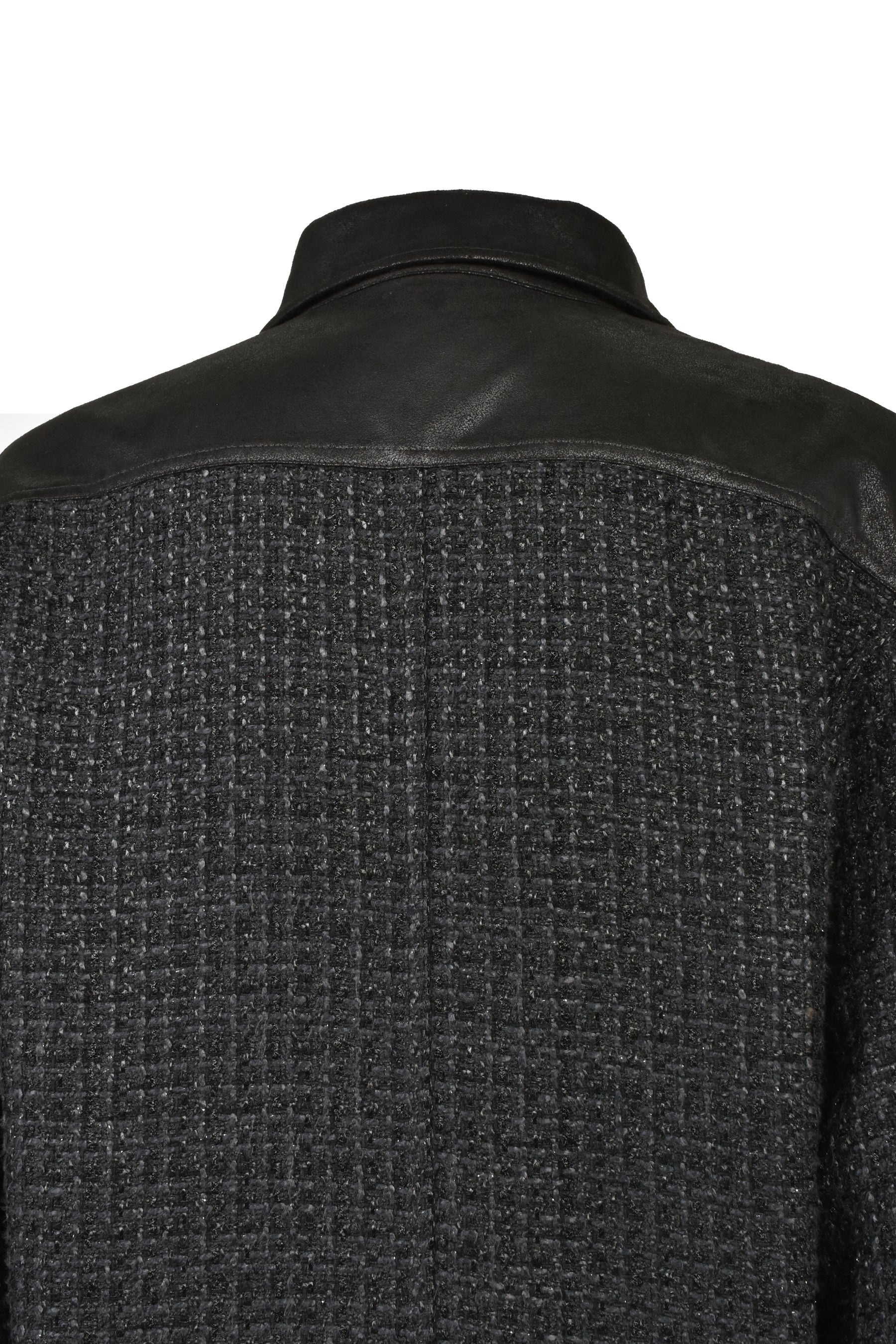 BREATH NEW RICH TWEED CHECK SHIRT / BLK