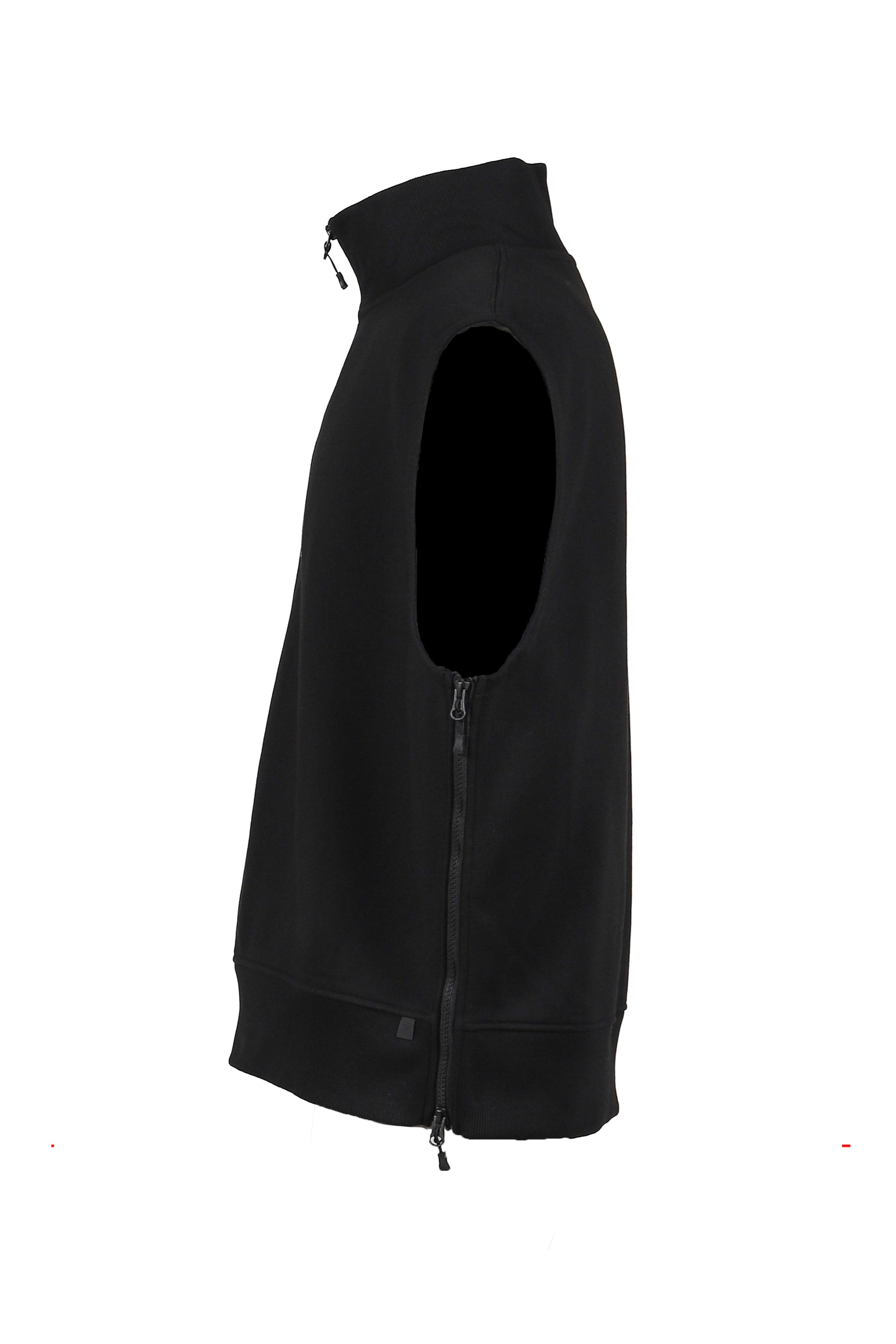 TECH SWEAT ZIP VEST PULLOVER / BLK