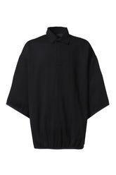 ESSENTIALS 3/4 SLEEVE POLO / BLK