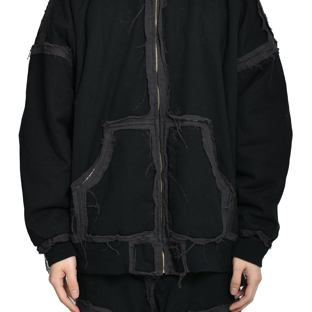 断*門様 STONE  ブラック ギミック　フード付きジャケット KAMIYA カミヤ BLACKMEANS ラックミーンズ コラボレーション FW25