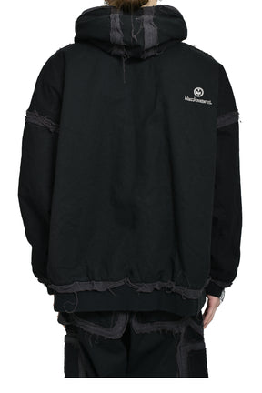 BLACKMEANS × KAMIYA DECONSTRUCTED ZIP PARKA / BLK