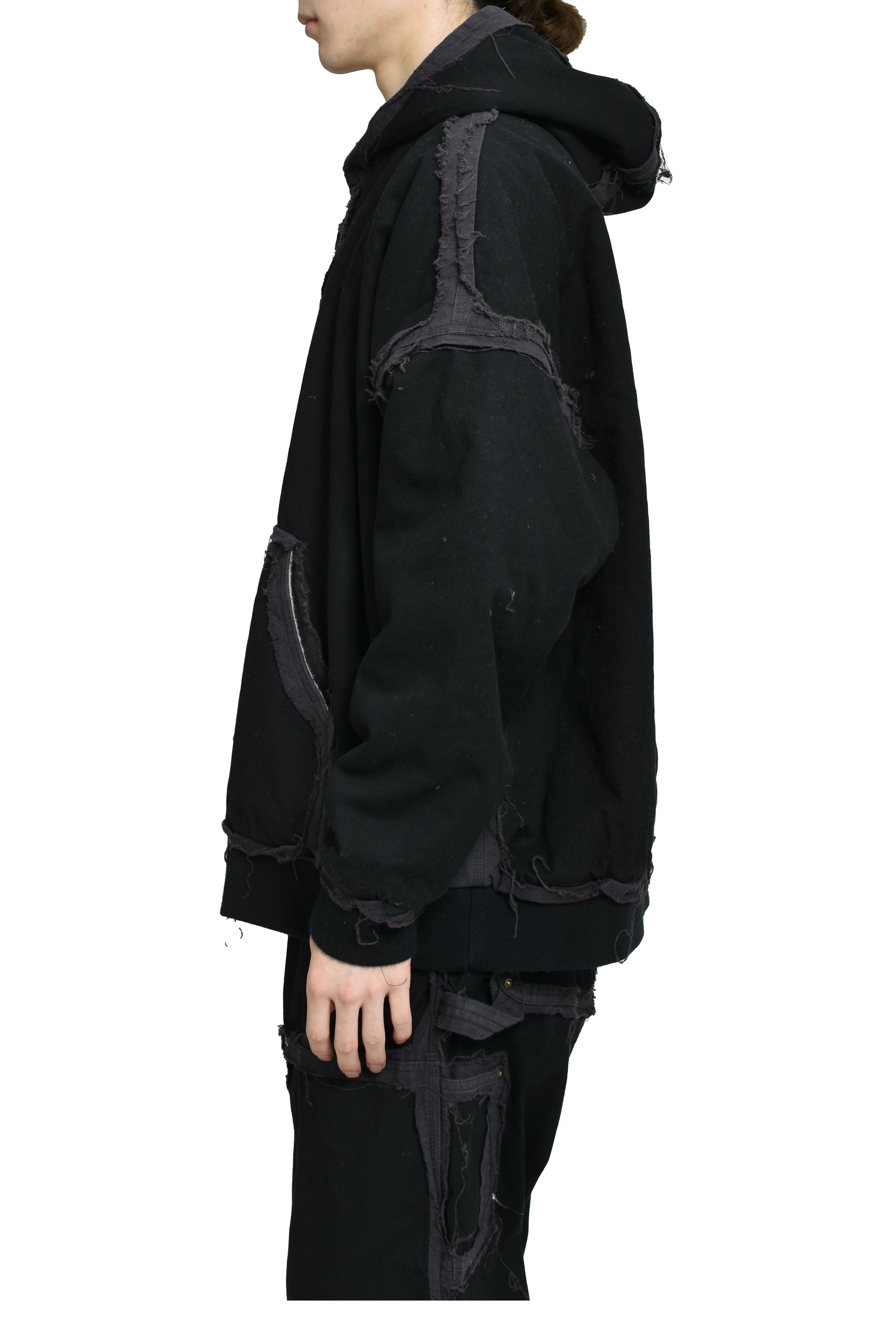 BLACKMEANS × KAMIYA DECONSTRUCTED ZIP PARKA / BLK