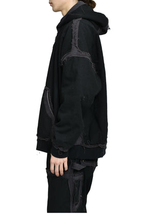 BLACKMEANS × KAMIYA DECONSTRUCTED ZIP PARKA / BLK