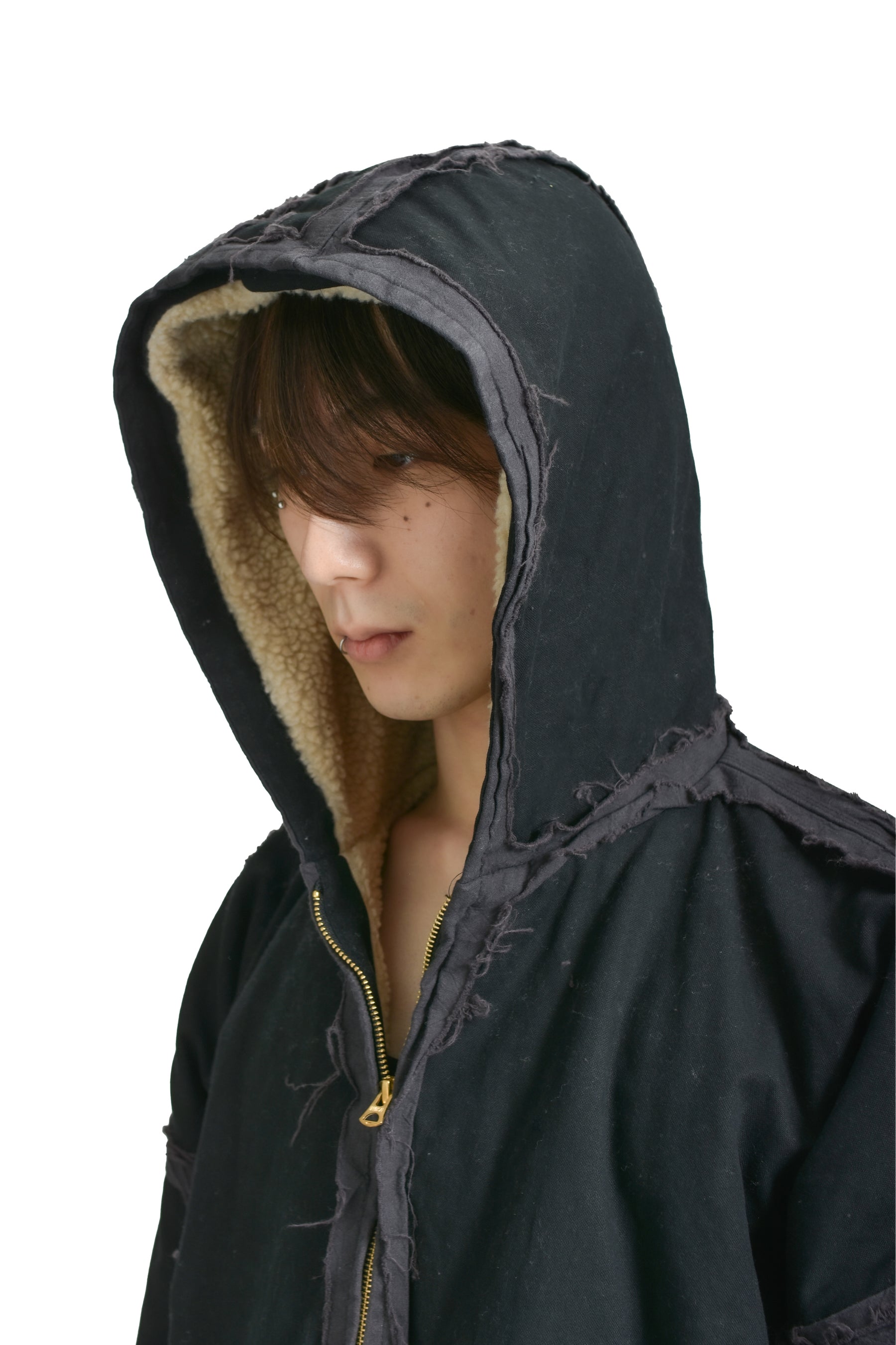 BLACKMEANS × KAMIYA DECONSTRUCTED ZIP PARKA / BLK