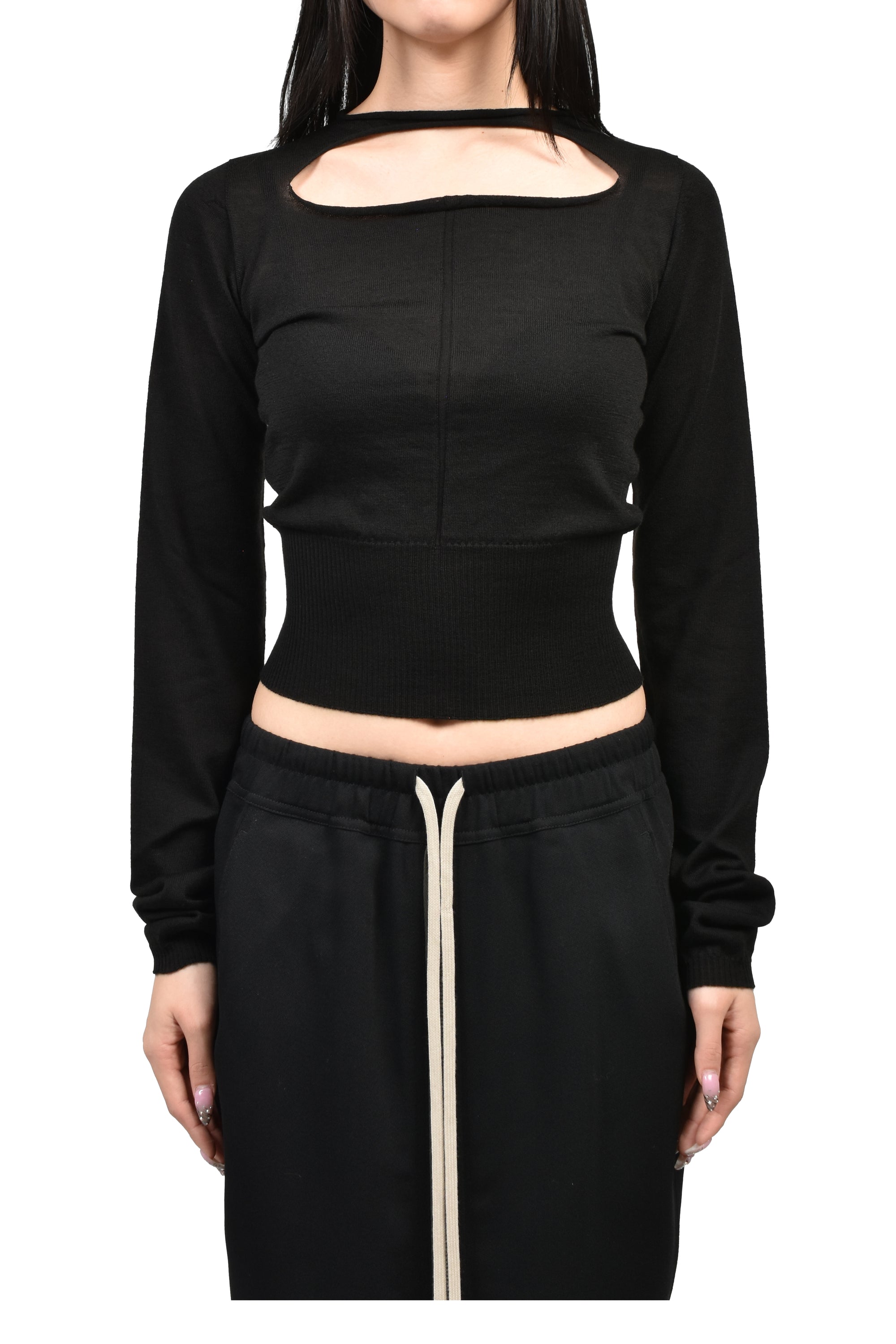 Rick Owens CROPPED PULL / BLK