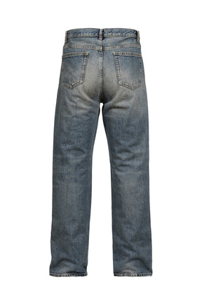 DISTRESSED DENIM TROUSERS / SUPER USED