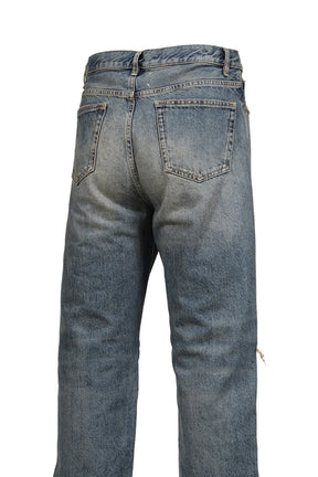 DISTRESSED DENIM TROUSERS / SUPER USED