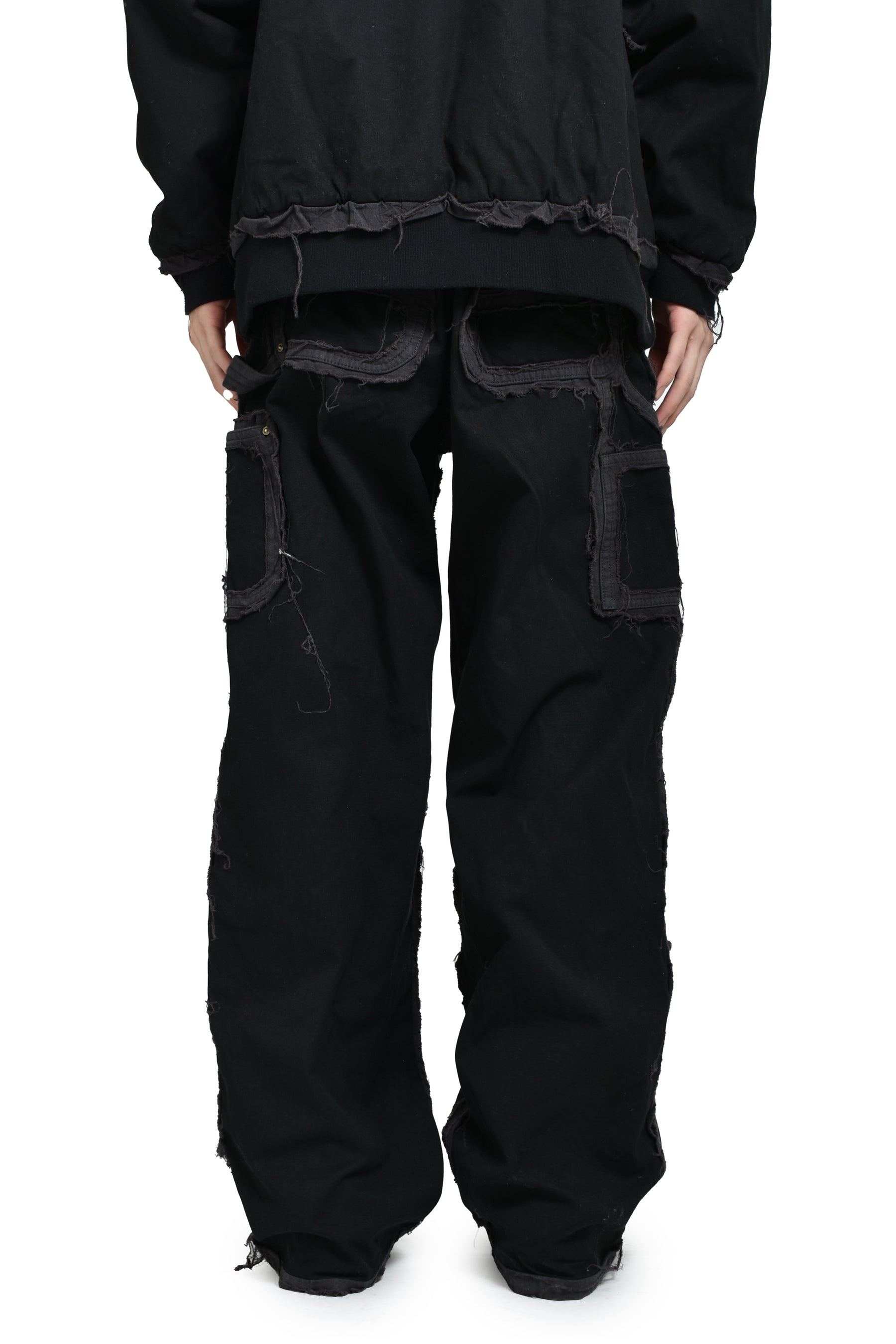 BLACKMEANS × KAMIYA DECONSTRUCTED PAINTER PANTS / BLK