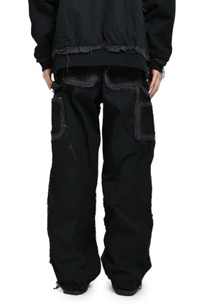 BLACKMEANS × KAMIYA DECONSTRUCTED PAINTER PANTS / BLK