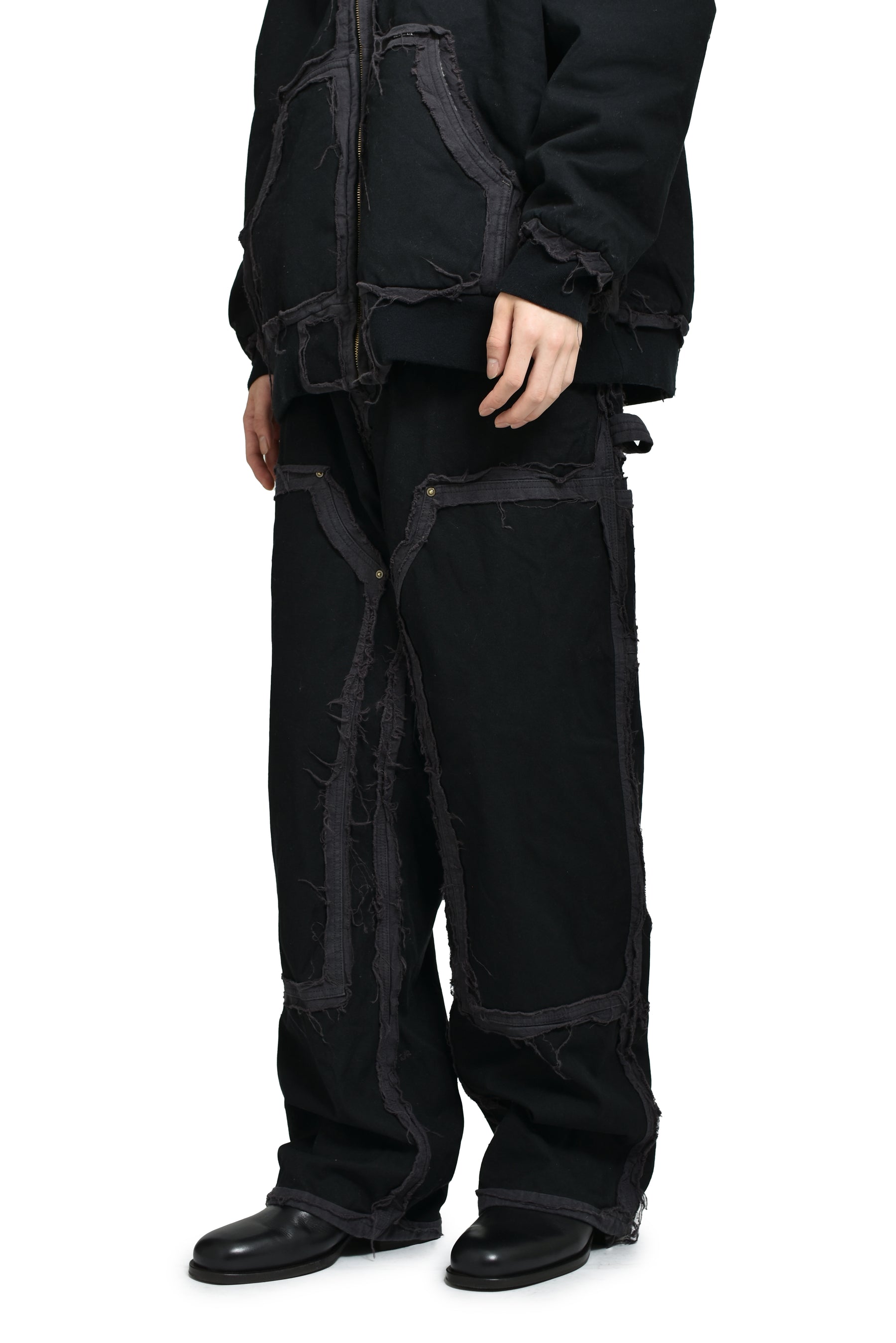 BLACKMEANS × KAMIYA DECONSTRUCTED PAINTER PANTS / BLK