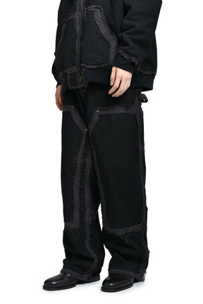 BLACKMEANS × KAMIYA DECONSTRUCTED PAINTER PANTS / BLK