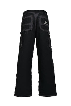 BLACKMEANS × KAMIYA DECONSTRUCTED PAINTER PANTS / BLK
