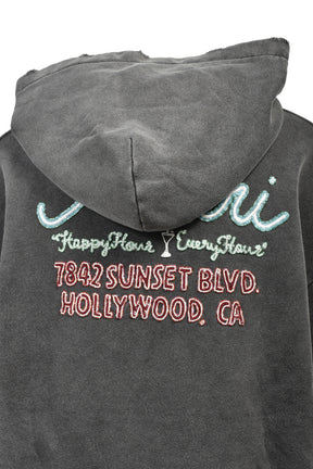 AMIRI NEON LIGHTS HOODIE / BLK 