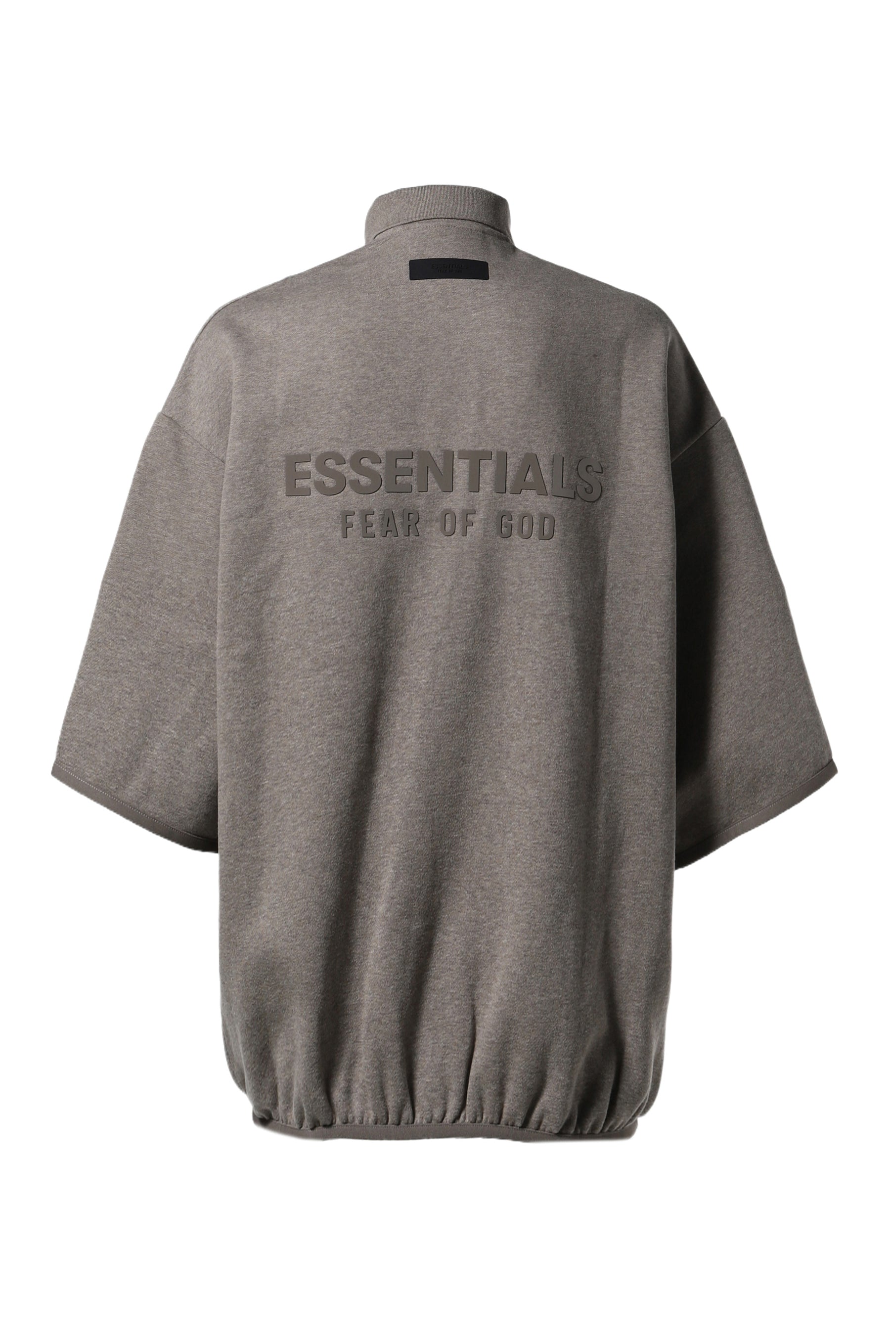 ESSENTIALS 3/4 SLEEVE POLO / HEATHER GRY