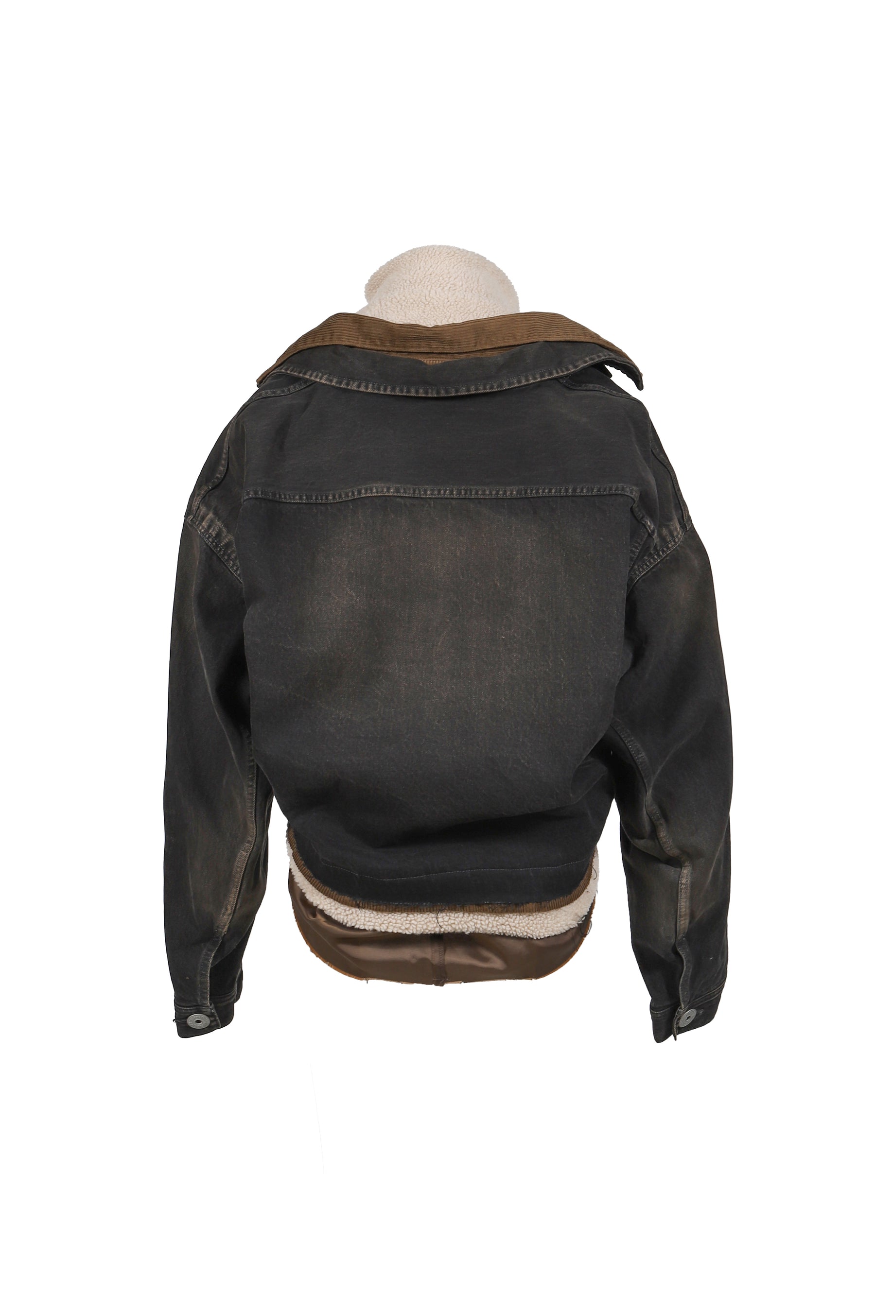 TRIPLE LAYERED DENIM JACKET / BLK