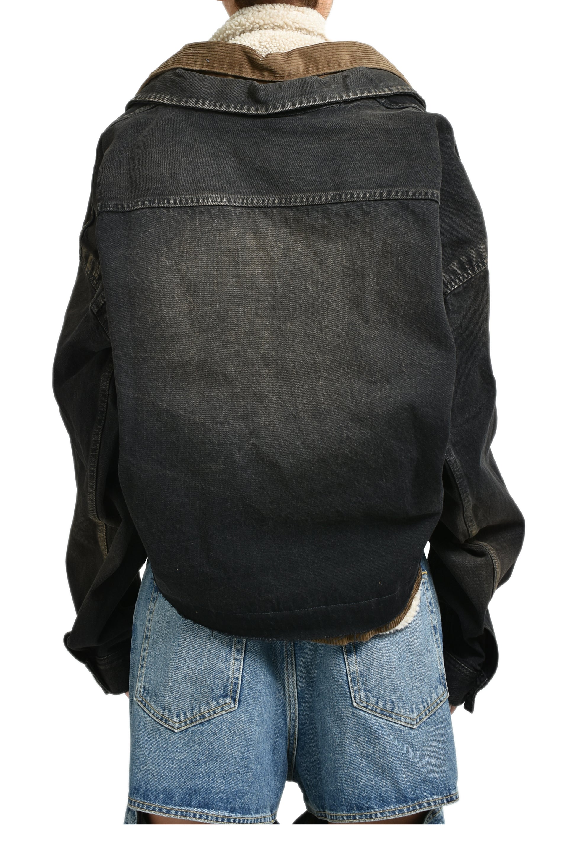 TRIPLE LAYERED DENIM JACKET / BLK