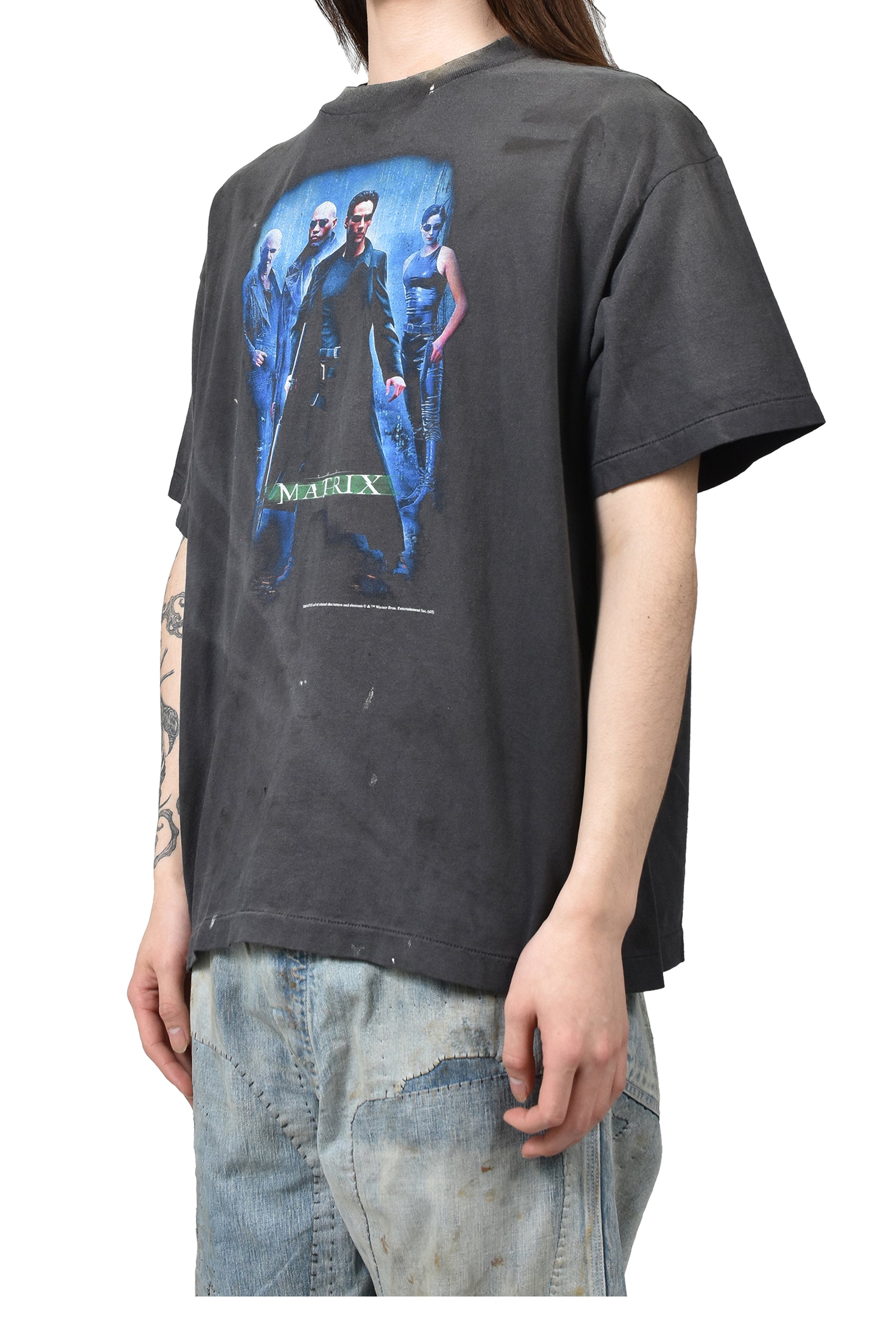 SAINT Mxxxxxx × THE MATRIX MTRX_SS TEE/THE MATRIX GREEN LOGO / BLK