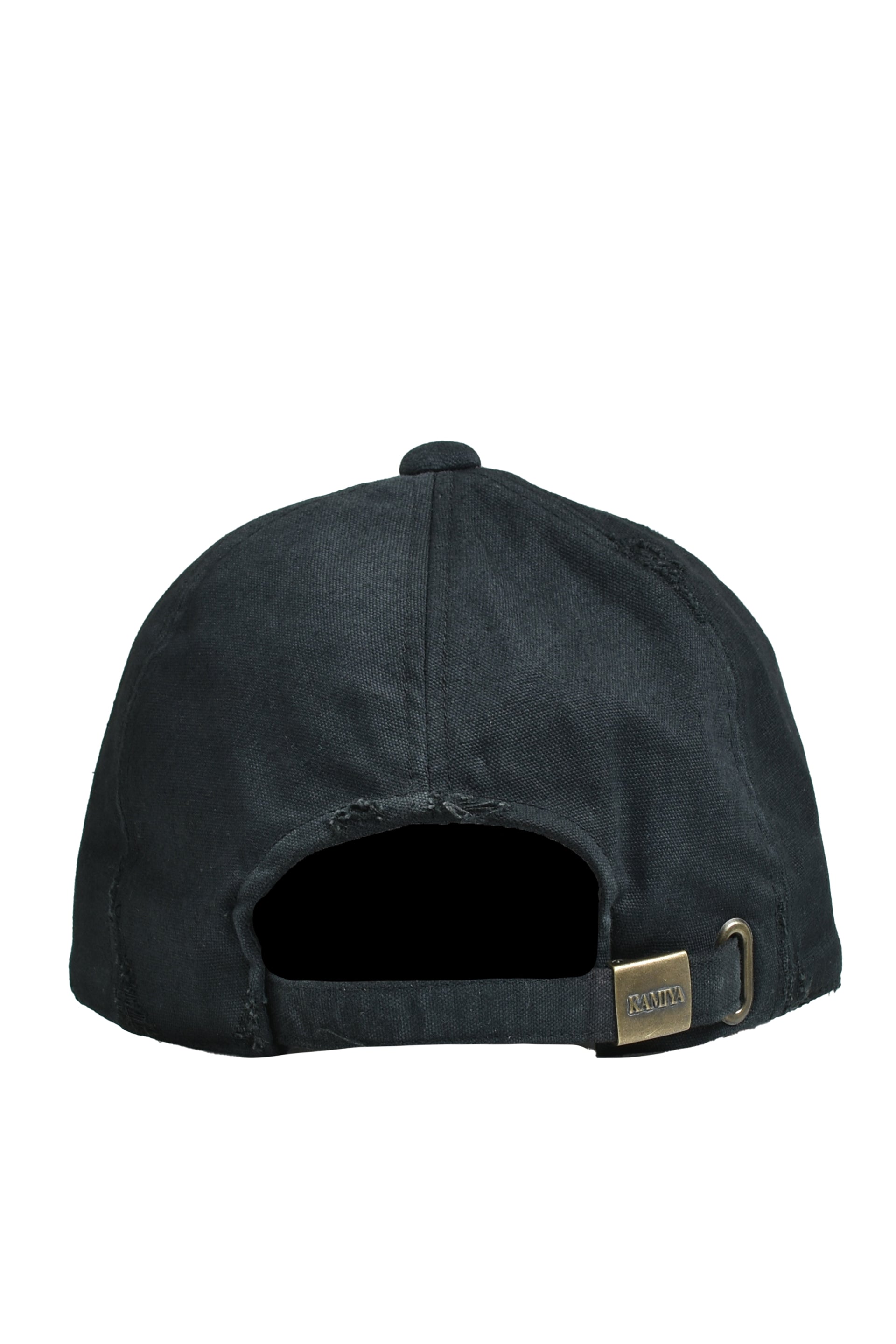 CA4LA × KAMIYA “KMY" DISTRESSED CAP / BLK