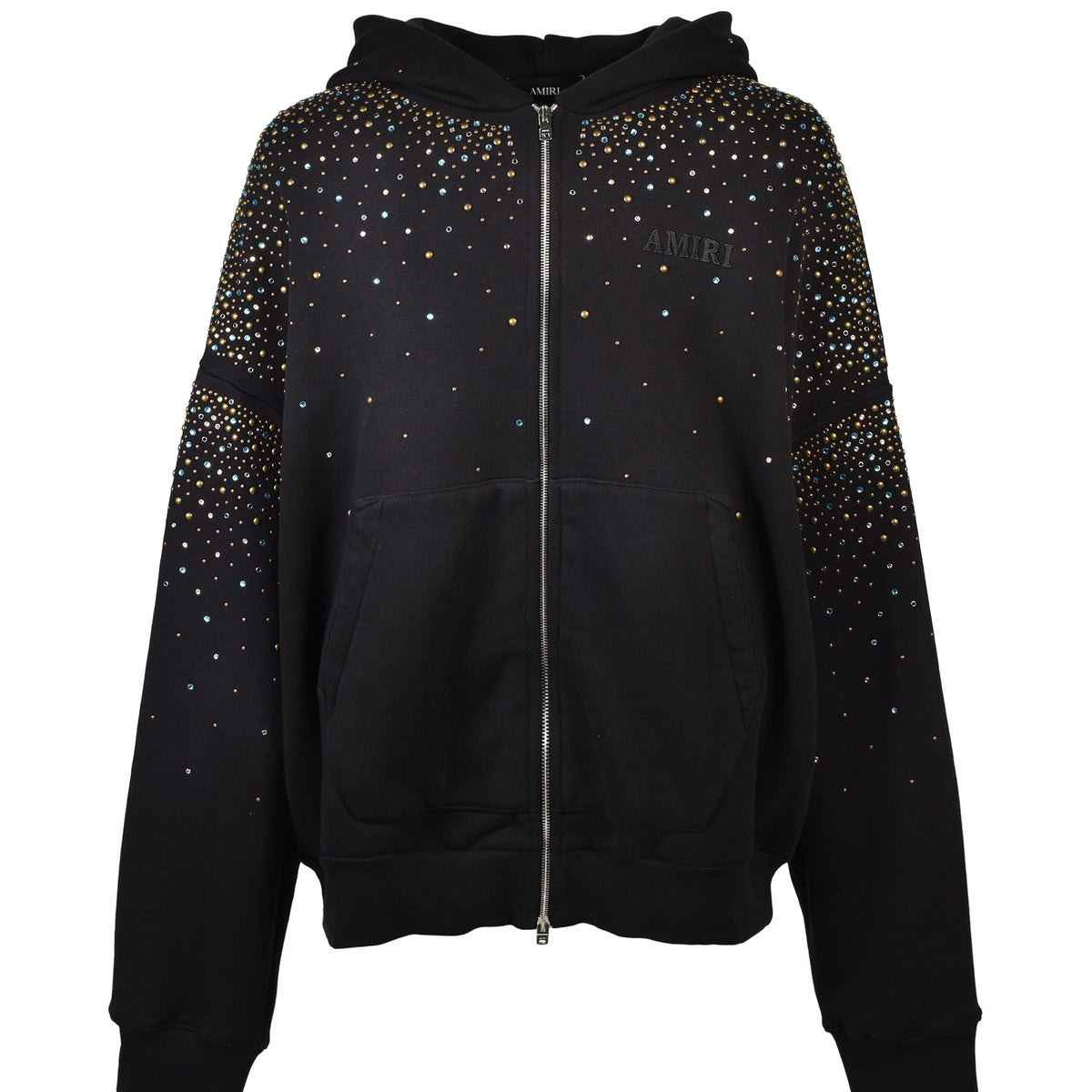 AMIRI アミリ FW26 CRYSTALS OS ZIP UP HOODIE / BLK - NUBIAN ヌビアン